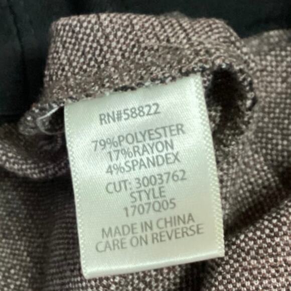 Max Studio Women's Gray Plaid Check Tweed Wide Leg High Waist Trousers Pants S - Picture 6 of 6